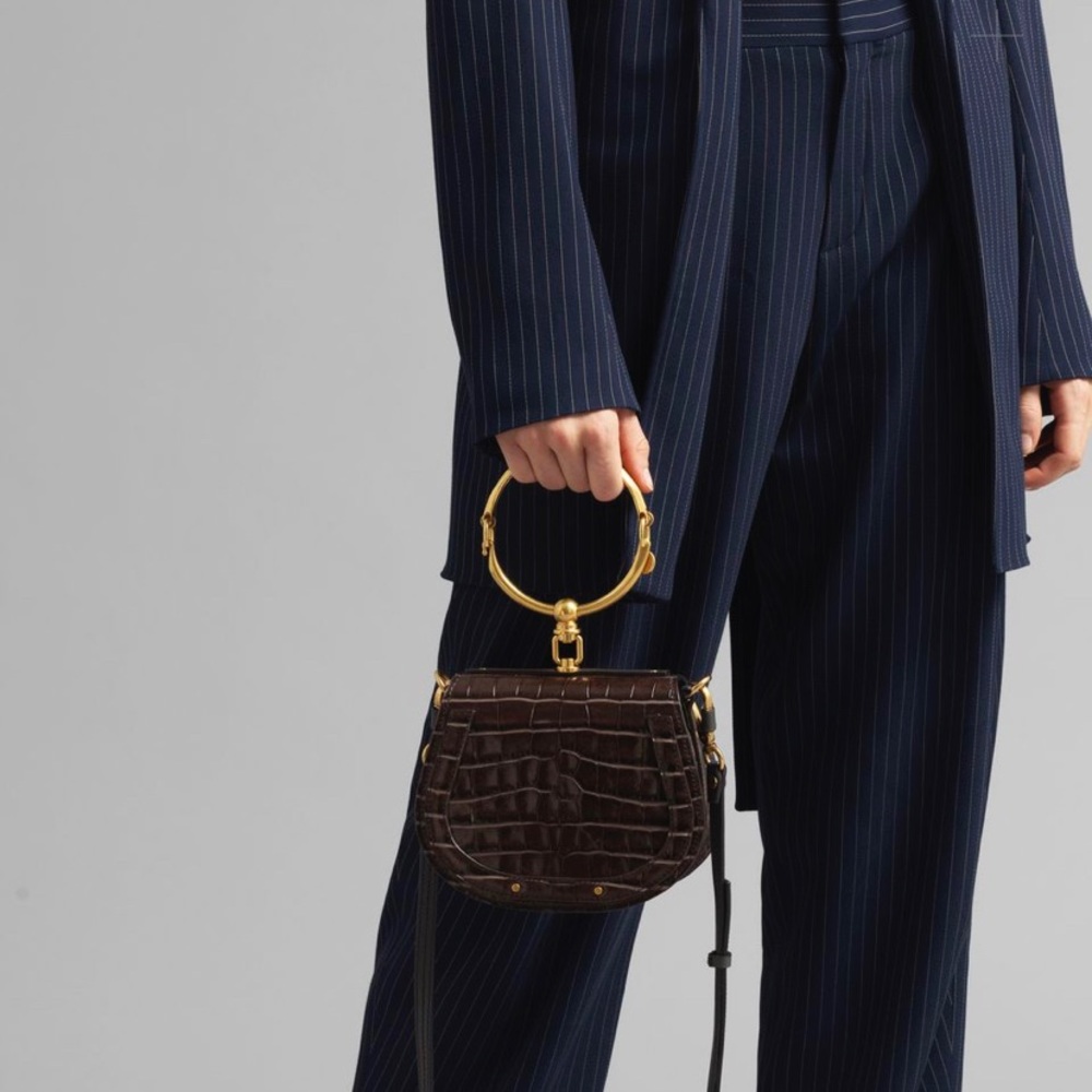 🚫⛔️SOLD⛔️🚫CHLOE Crocodile Embossed Nile Bag - Picture 9 of 9